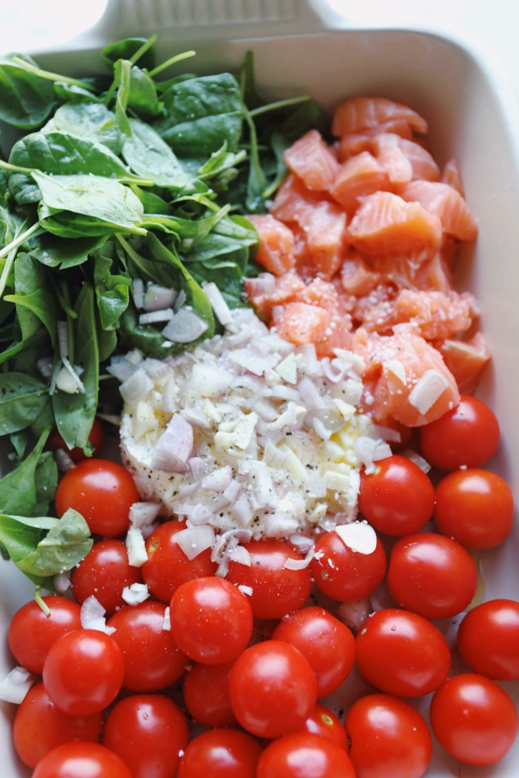 Pasta med laks flødeost og spinat Nem pastaret i ovn