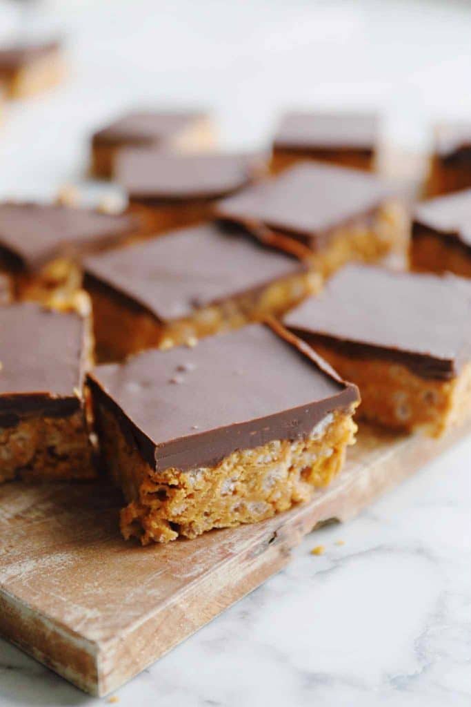 Chokoladebarer med Rice Krispies