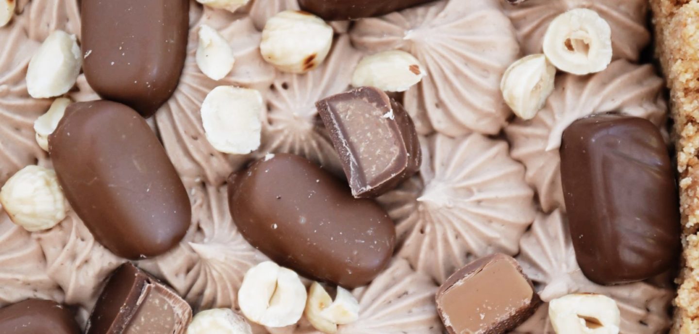 Tærte med Dumle karamel og chokoladeskum