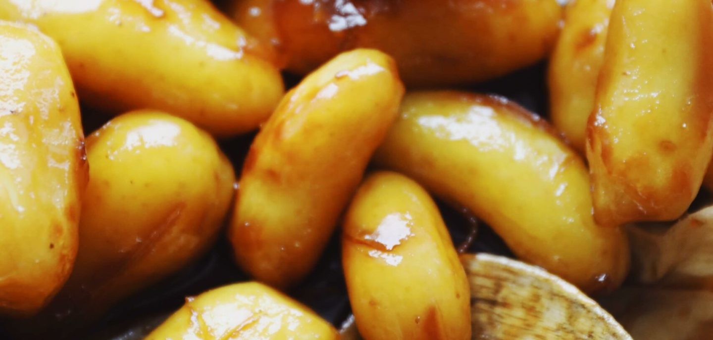 Brunede kartofler i ovn