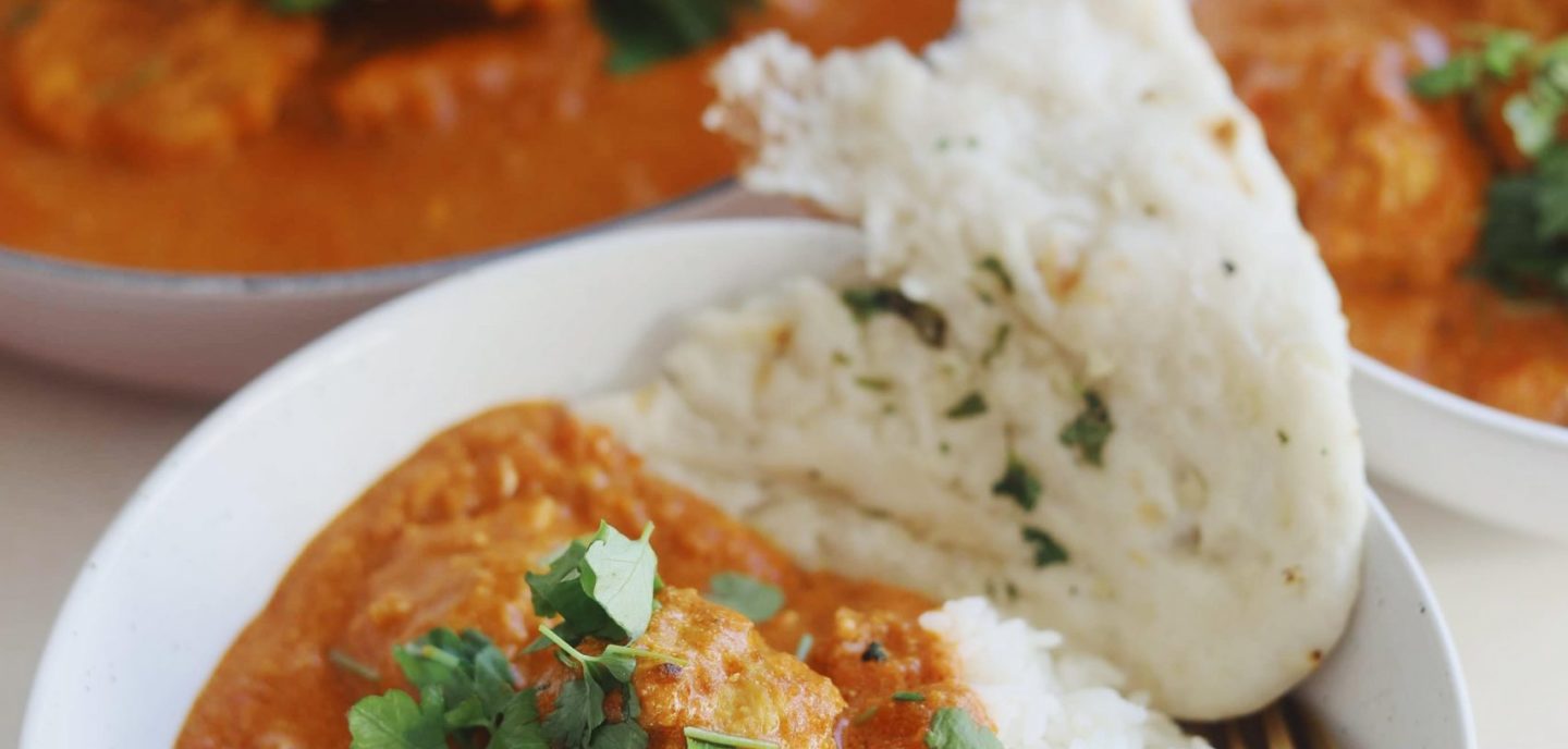 Butter chicken med kyllingekødboller
