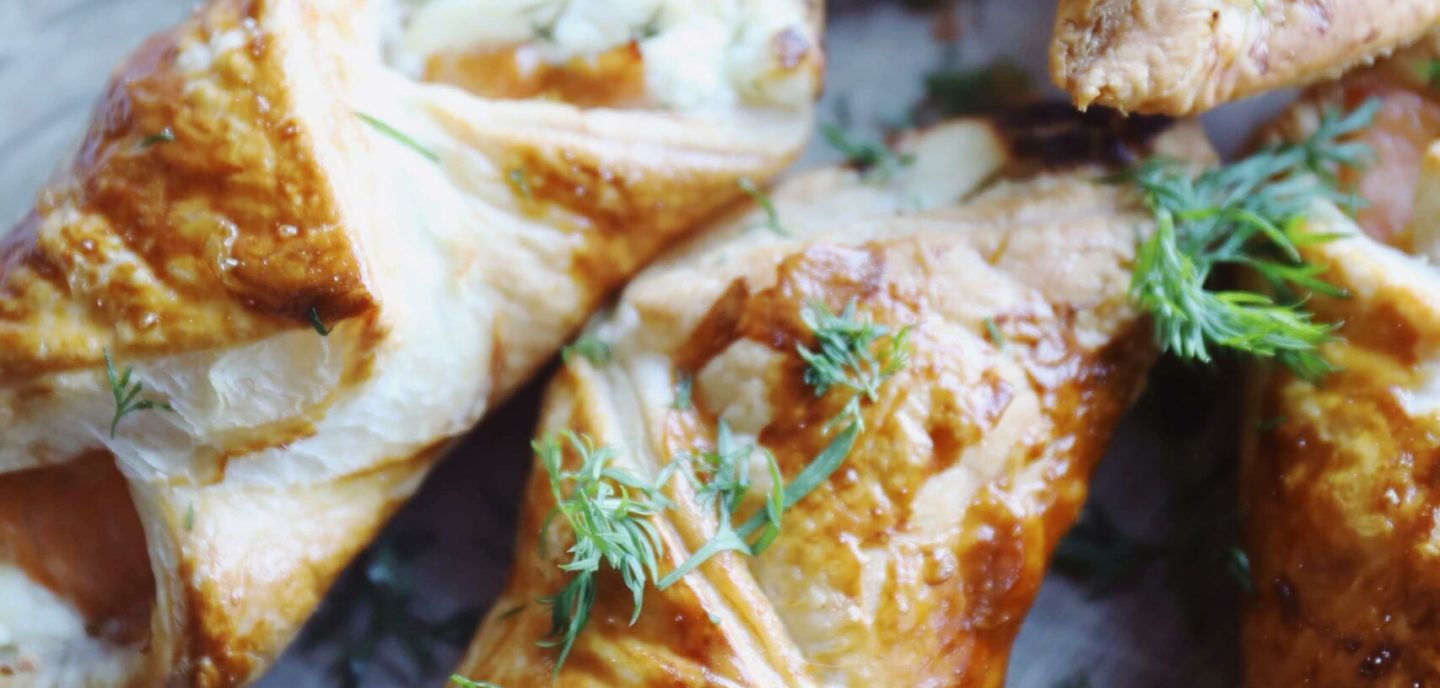 Butterdej med laks og flødeost