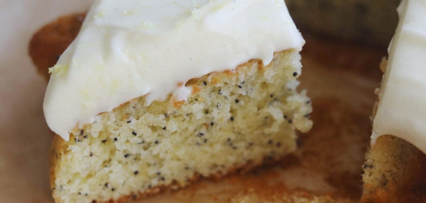 Citronkage med birkes og frosting