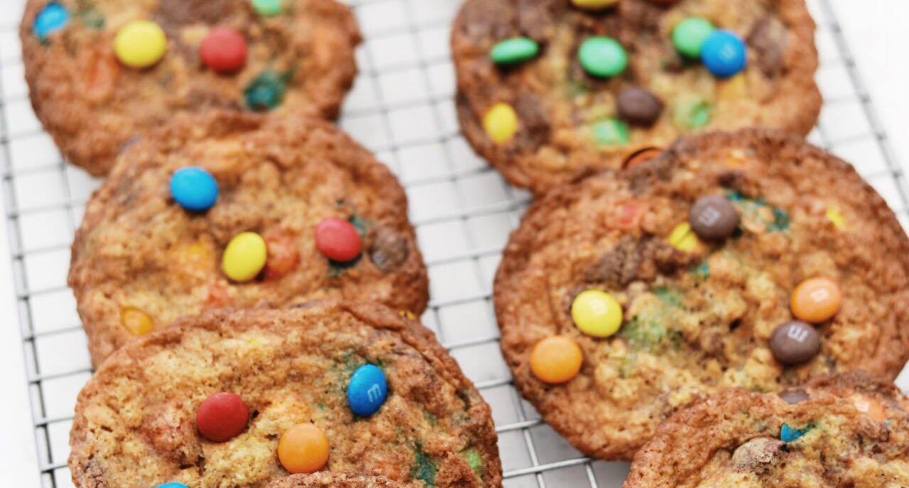Cookies med M&Ms