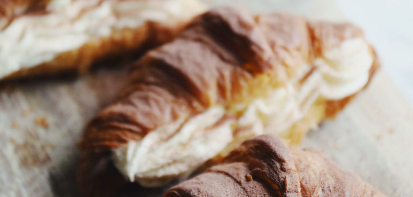 Croissant fastelavnsboller med creme og nutella