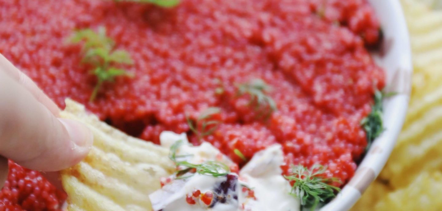 Dip med rogn, løg og dild