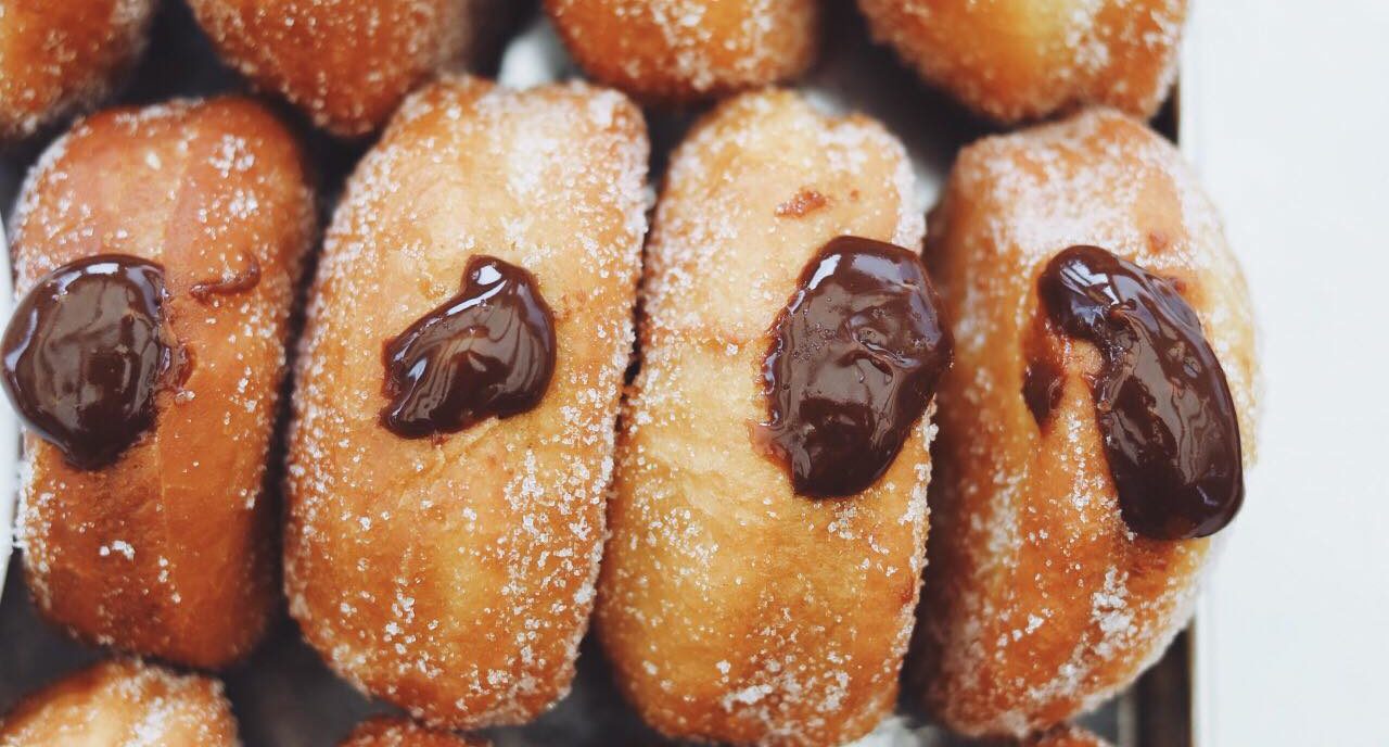 Donuts med nutella ganache