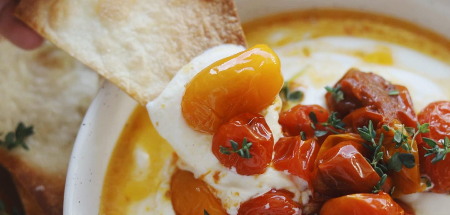 Fetadip med bagte tomater