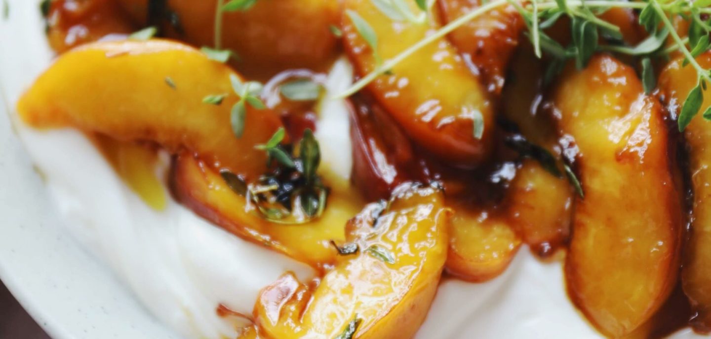 Fetadip med ferskner