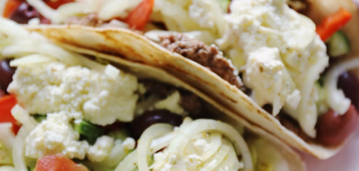 Græske smashed tacos
