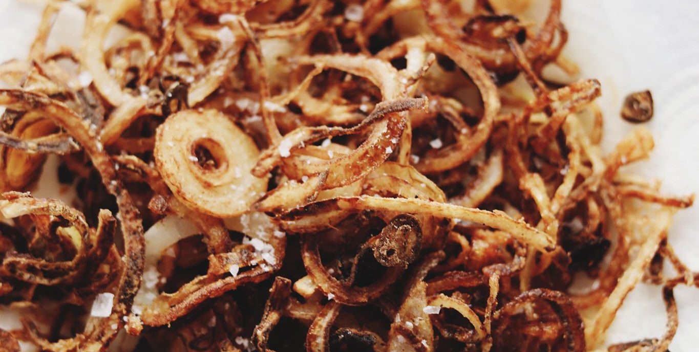 Hjemmelavede ristede løg