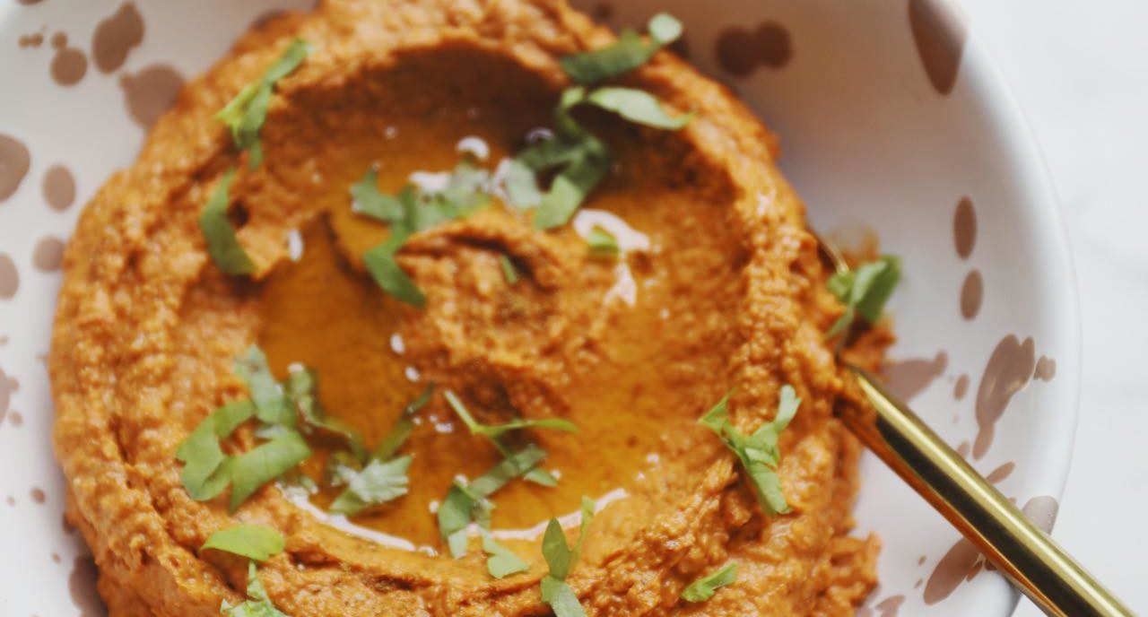 Hummus med bagte peberfrugter