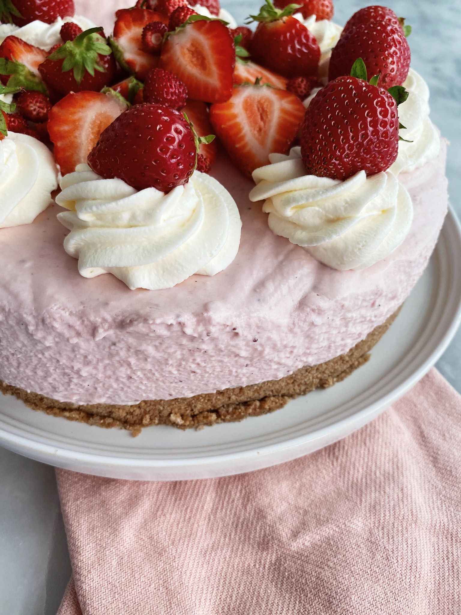 Jordbærcheesecake