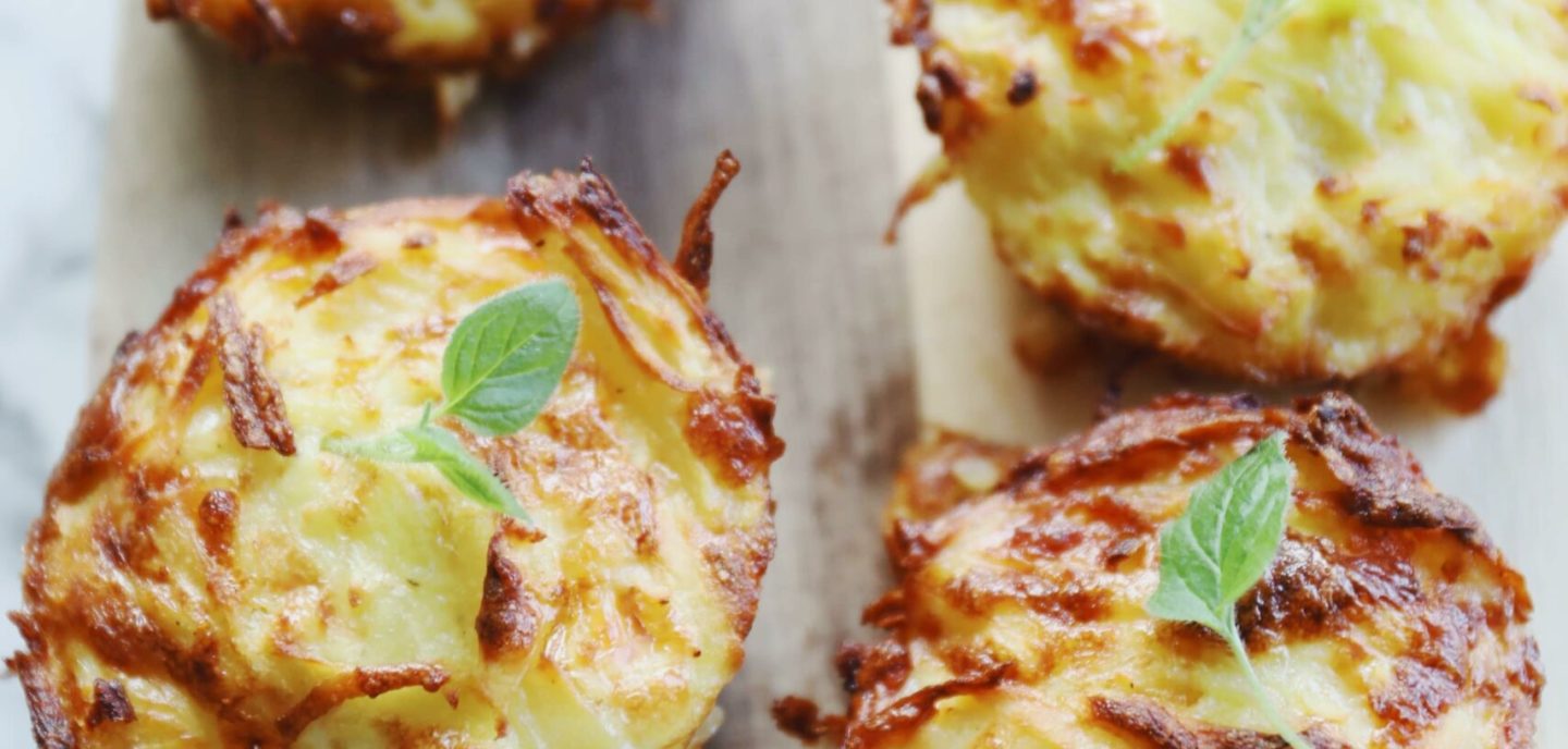 Kartoffelrøsti med fløde og ost