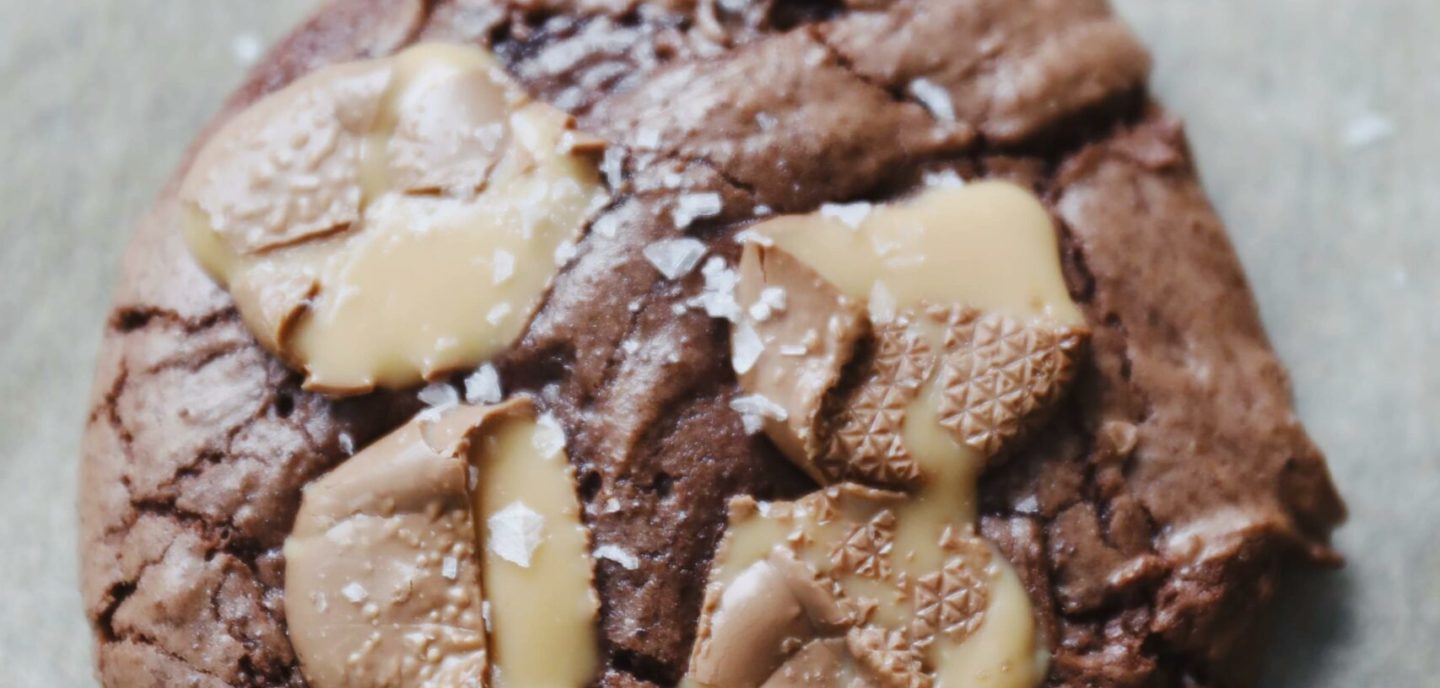 Kladdkaka cookies med Dumle