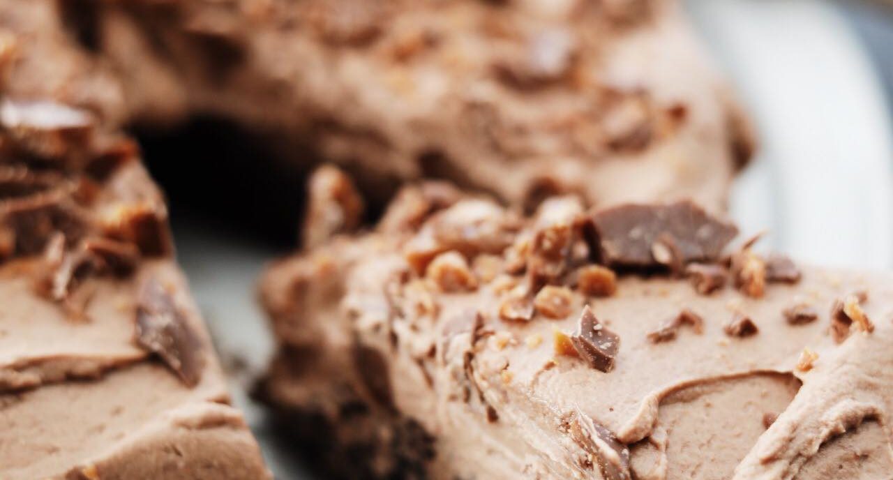 Kladdkaka med Daim mousse