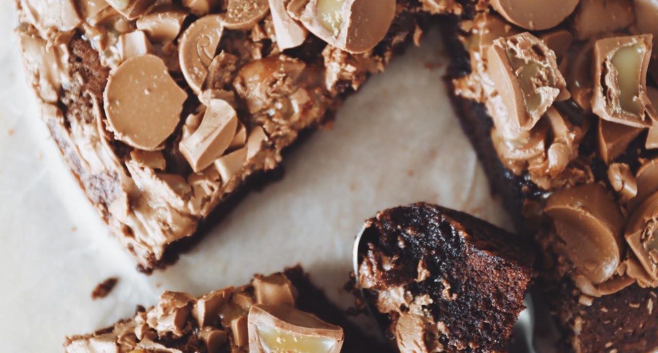 Kladdkaka med mælkechokolade og Center