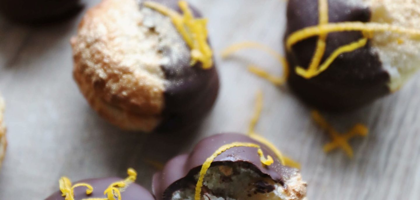 Kransekager med appelsin og ganache