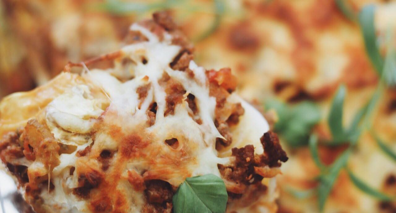 Lækker lasagne med spidskålsplader