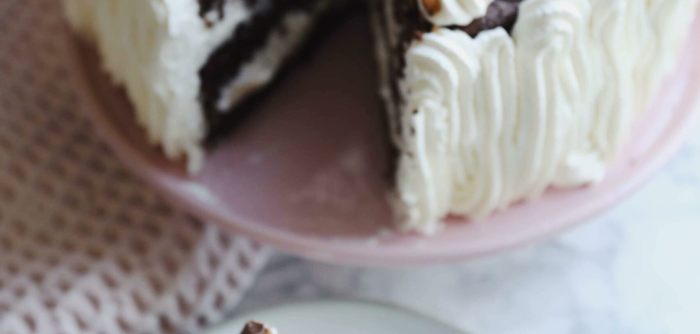 Lagkage med daim og banan