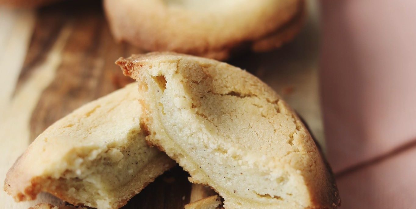 Linser med sprød mørdej og creme