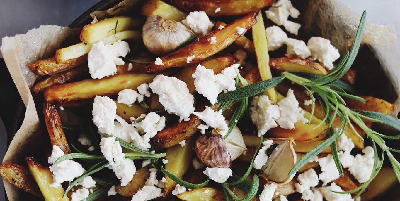 Luksus fritter med feta og urter