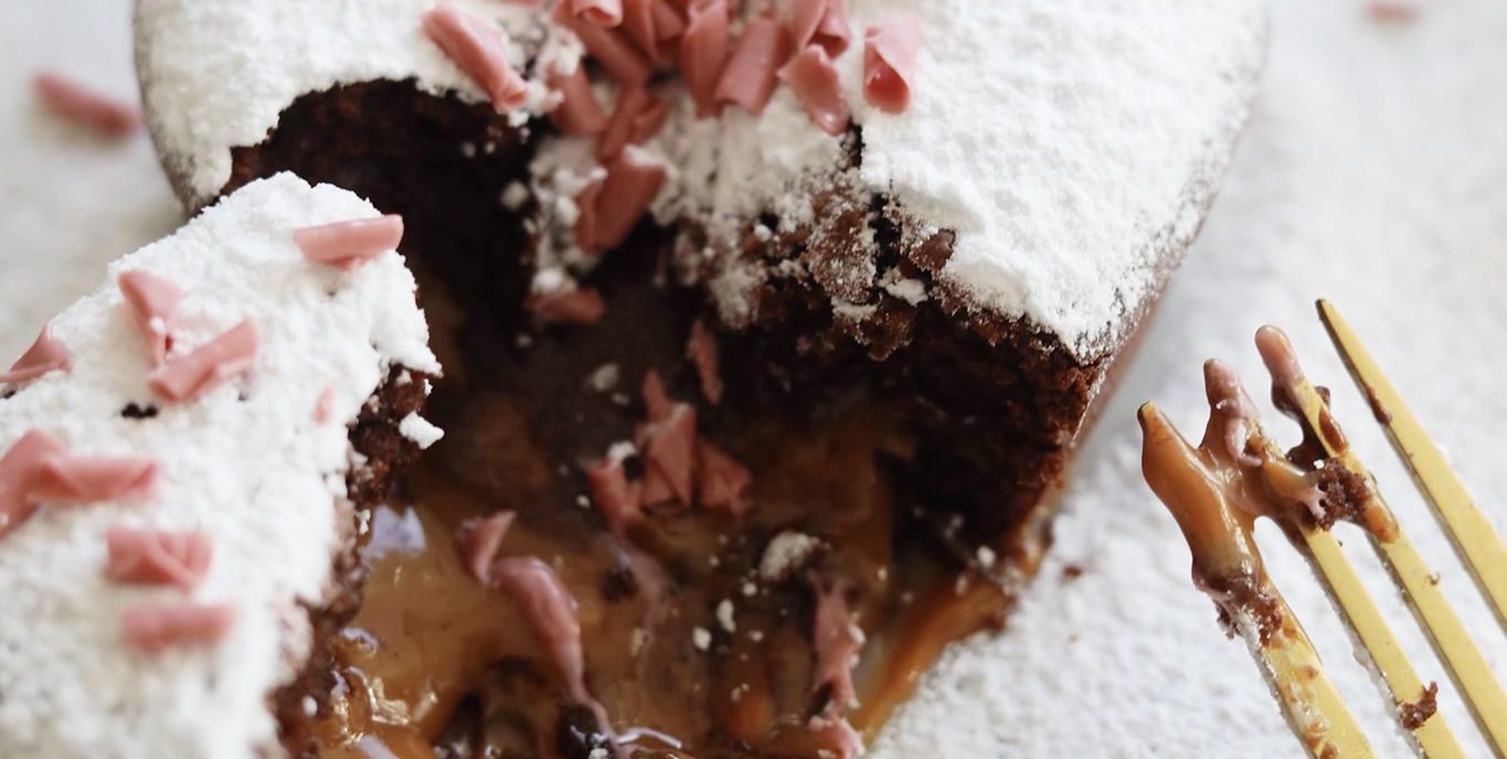Lun chokoladefondant med dulce de leche