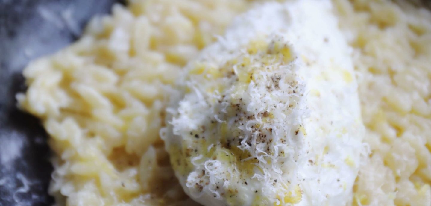 Orzo med citron og ricotta