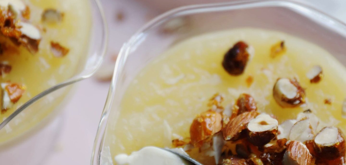 Panna cotta med æble