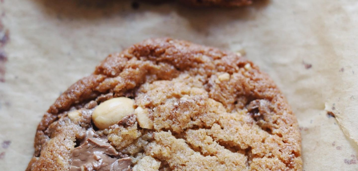 Peanutbutter cookies med chokolade