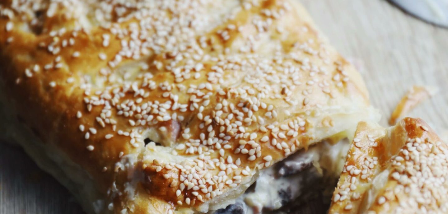 Skinkestang med butterdej