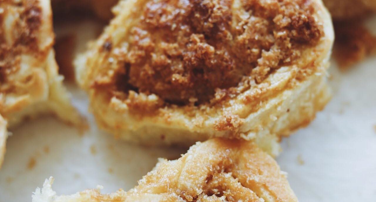 Snegle med drømmekage fyld