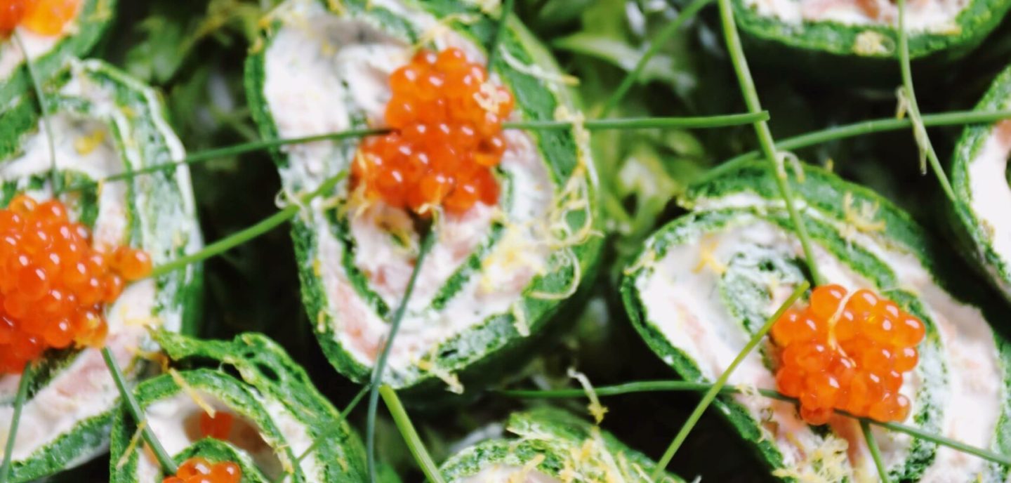 Spinatroulade med laks