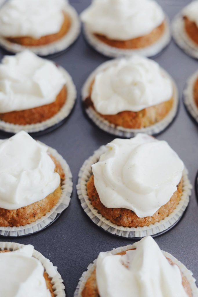 Squashmuffins med cream cheese frosting