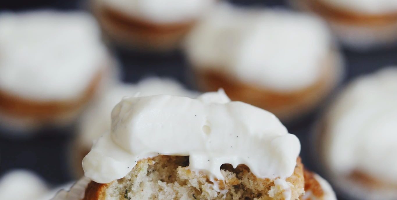 Squashmuffins med cream cheese frosting
