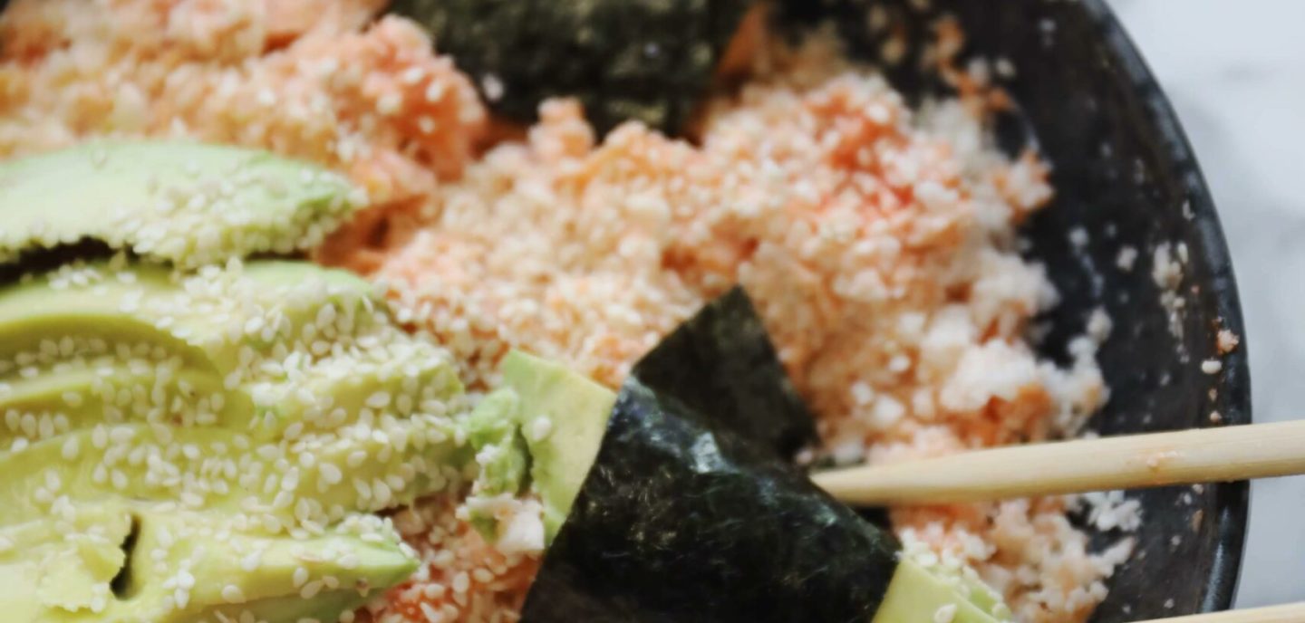 TikTok salmon rice bowl