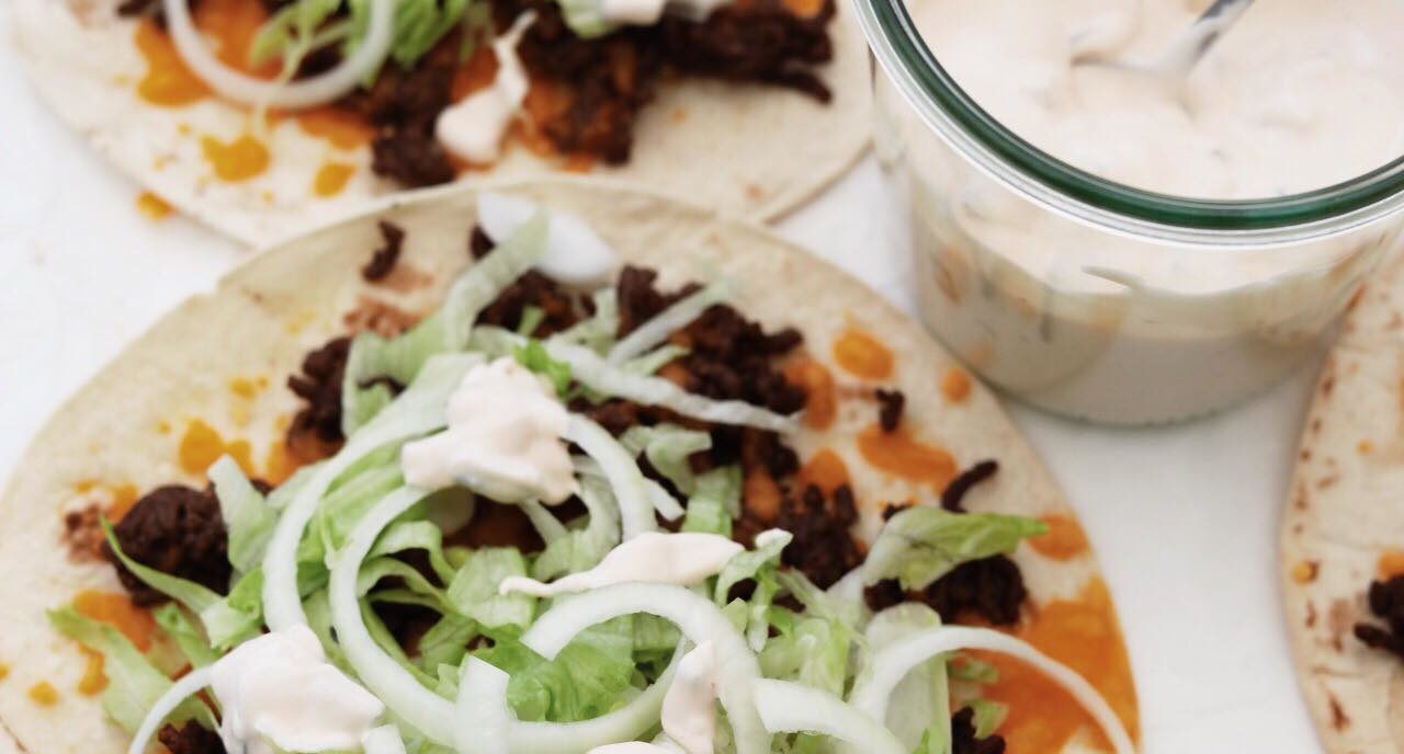 Tortilla pizzaer a la Big Mac