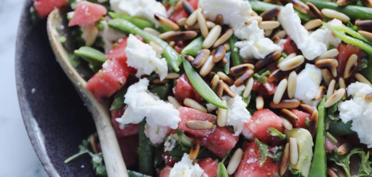 Vandmelonsalat med mozzarella