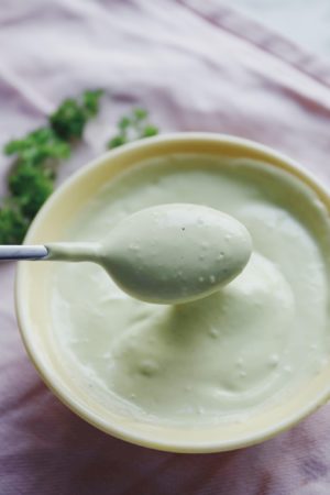 Vegansk avocado mayonnaise