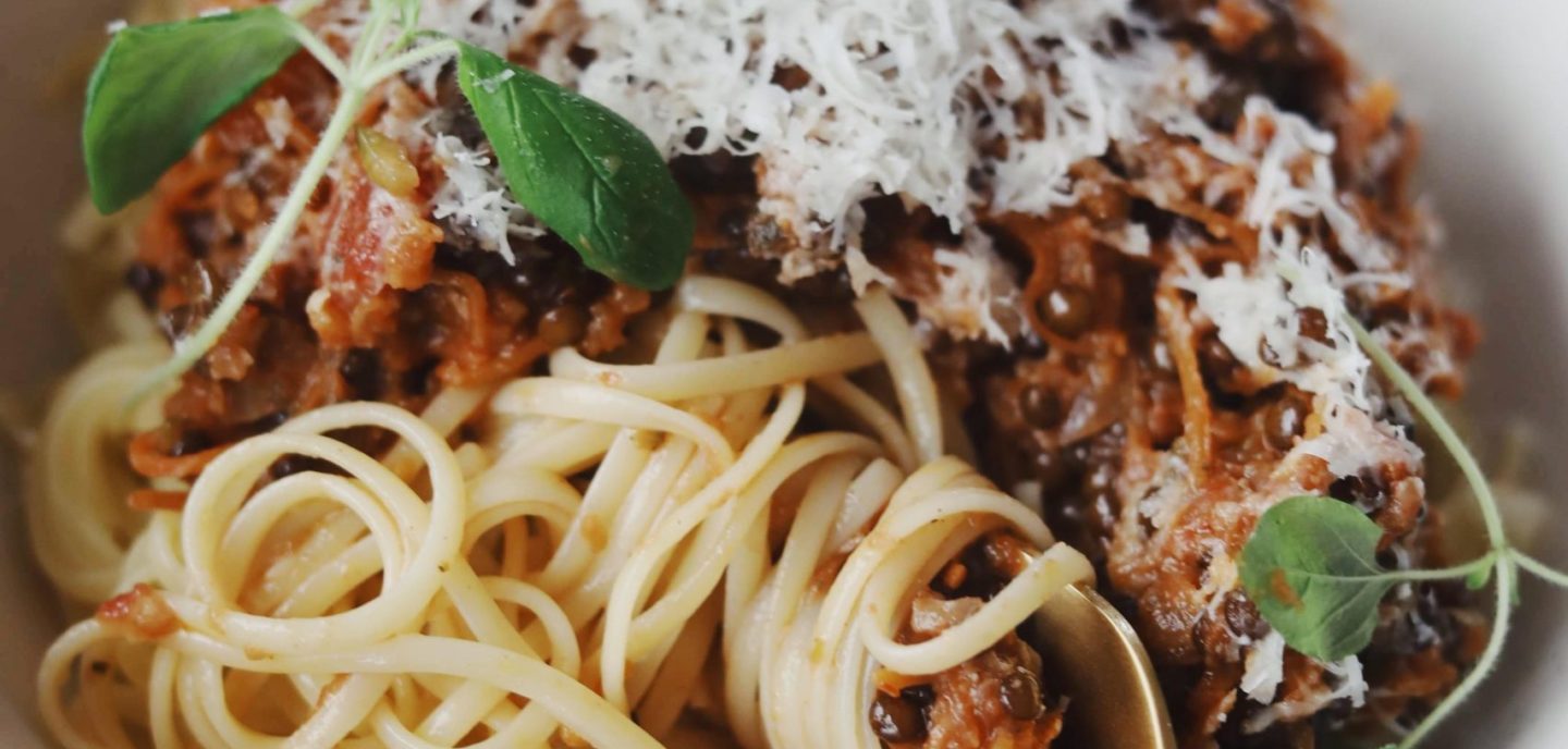 Vegetarisk bolognese med linser