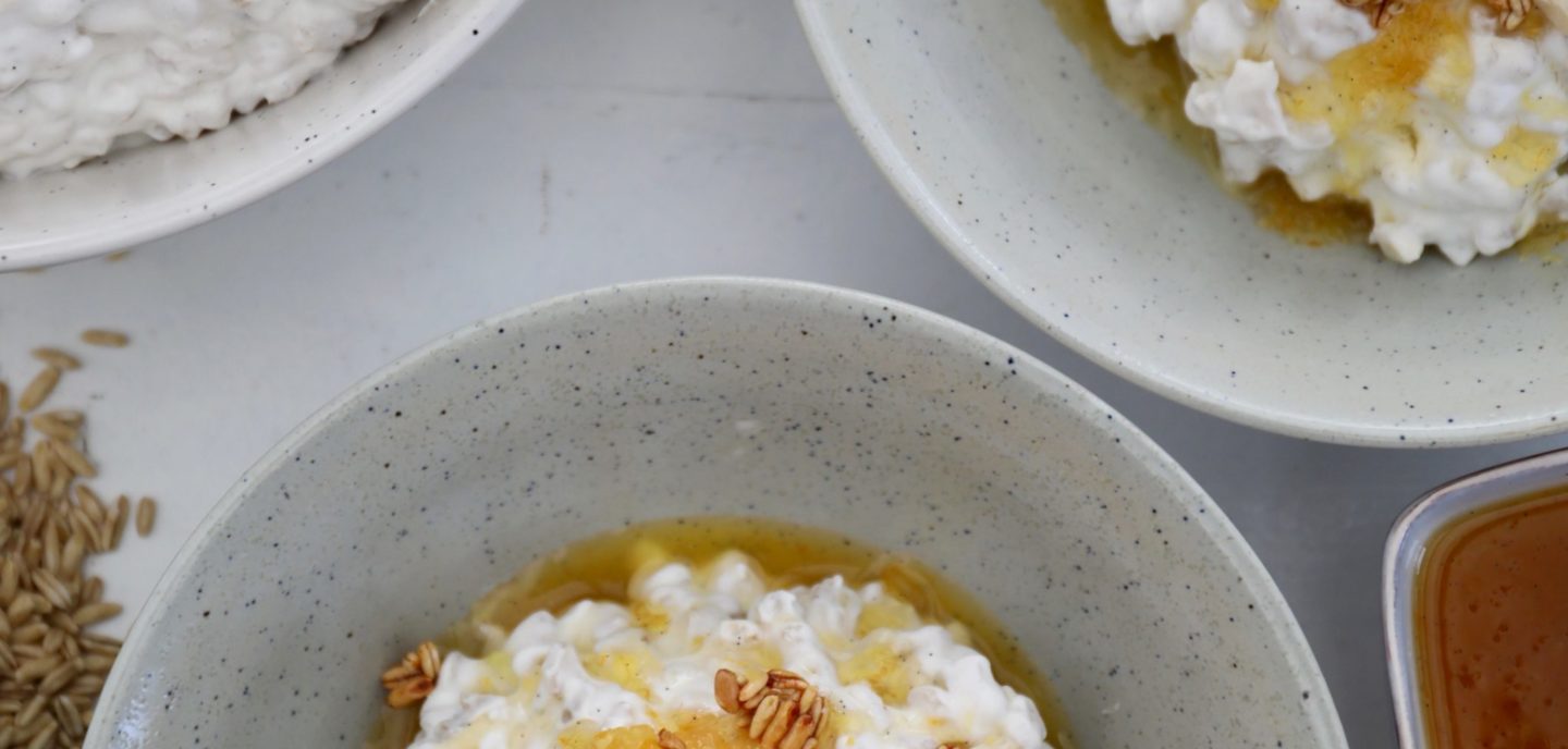 Vegansk risalamande med appelsinsirup