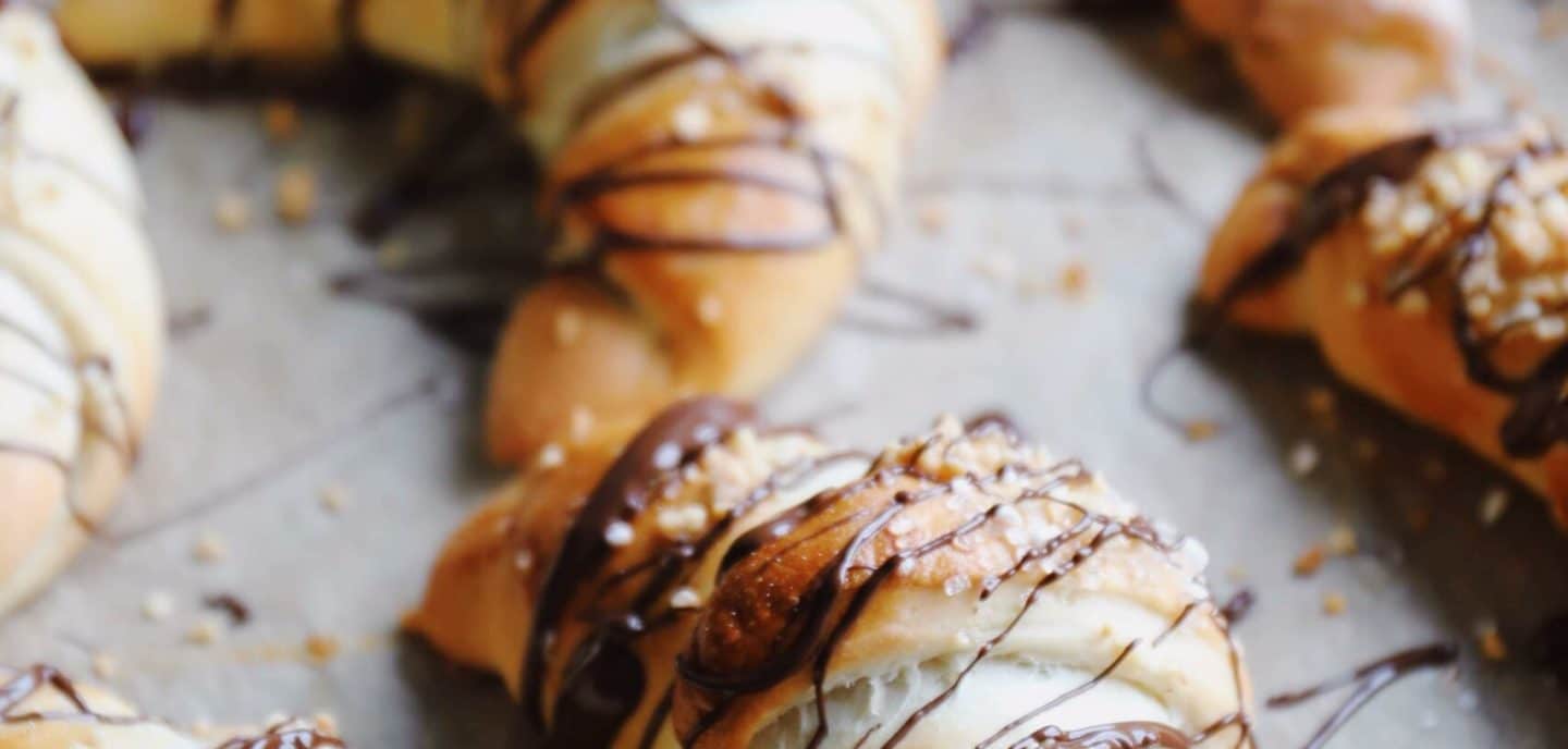 Kærnemælkshorn med nutella