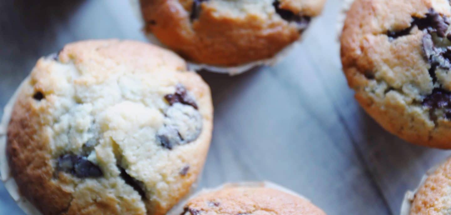 Vaniljemuffins med chokolade
