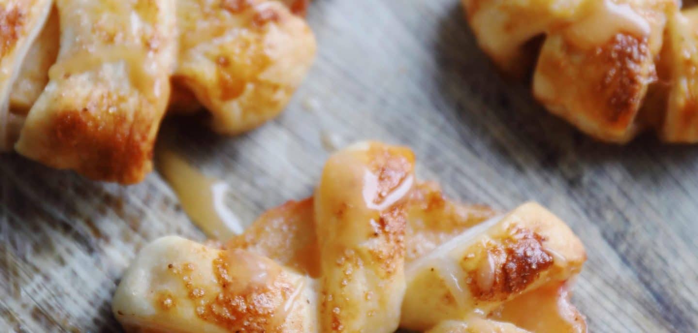 Æbledonuts med butterdej