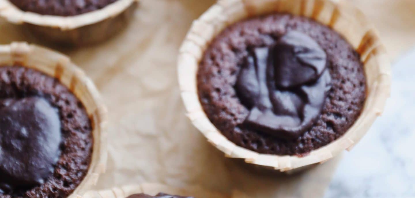 Kladdkaka muffins med karamel