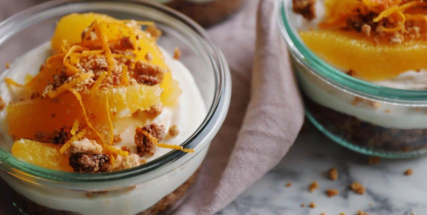 Appelsin cheesecake i glas