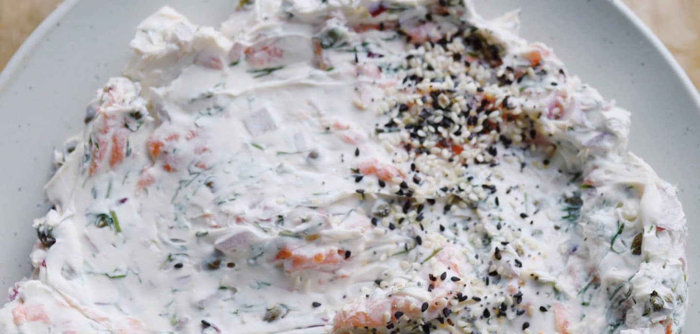Bagel dip med laks