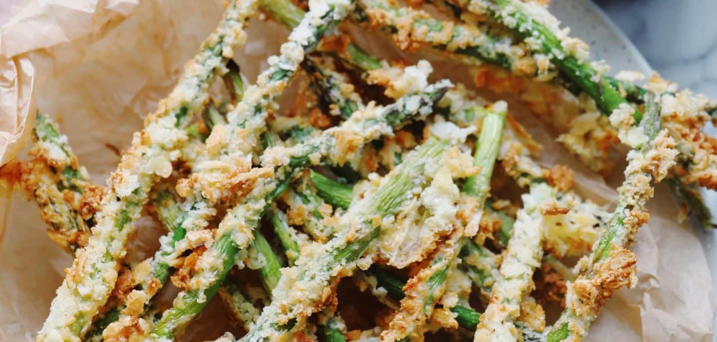 Panerede asparges i airfryer