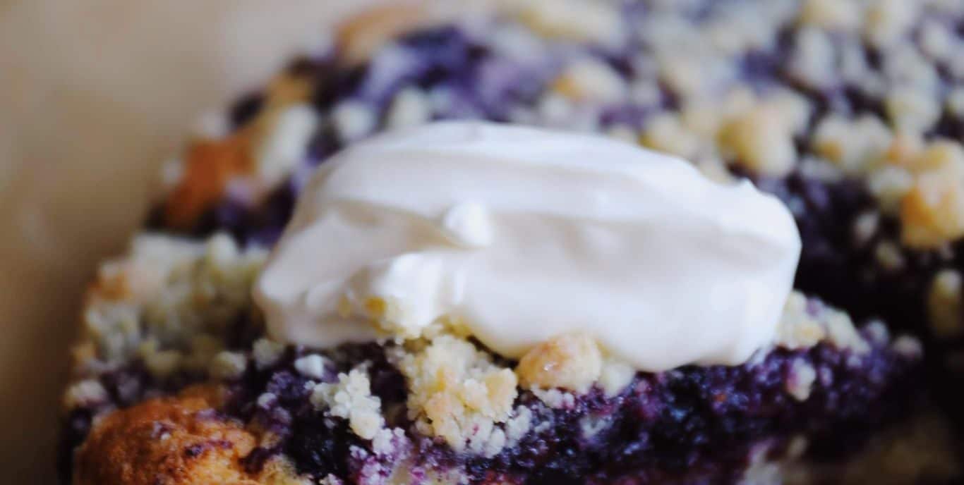 Blåbærkage med streusel