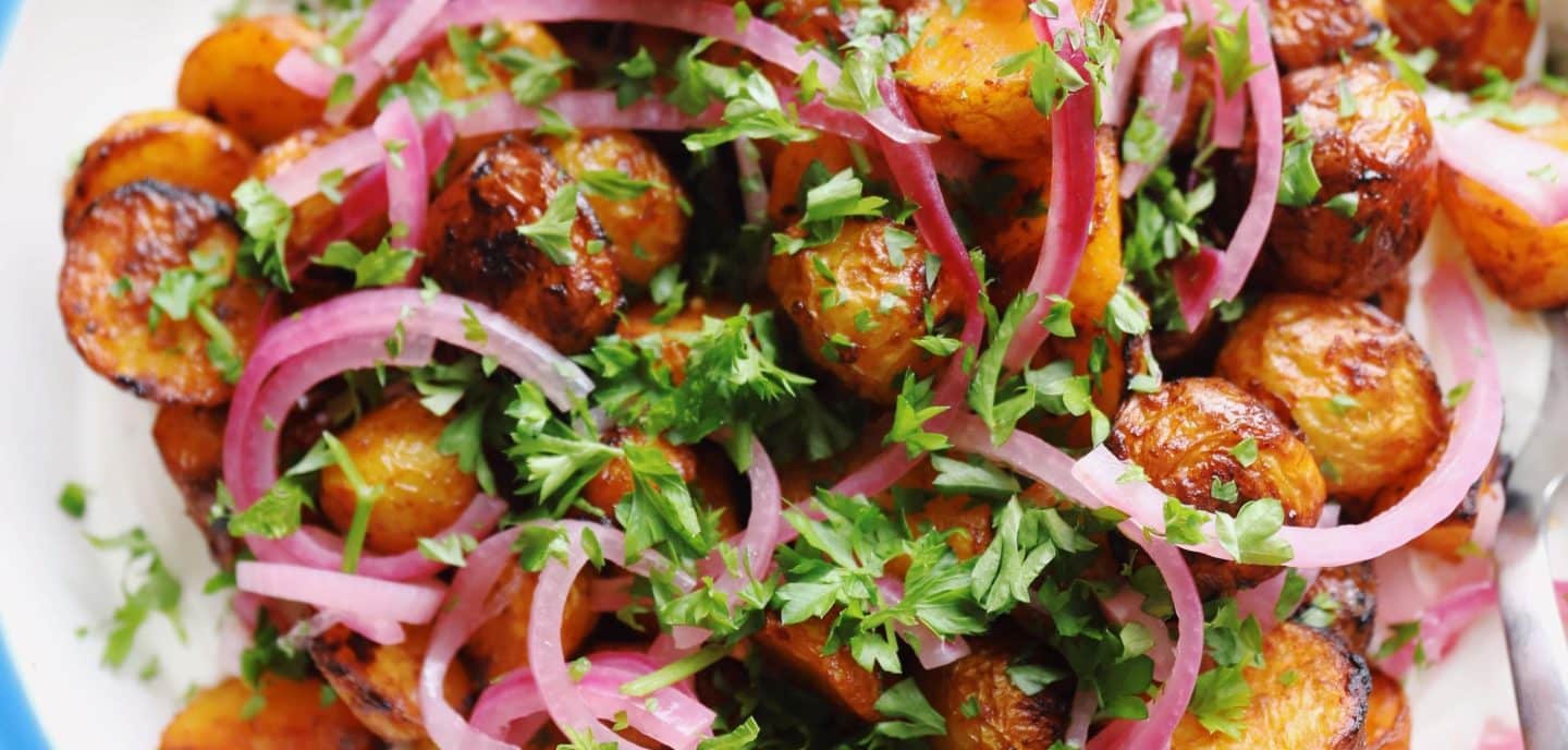 Fetacreme med sprøde kartofler